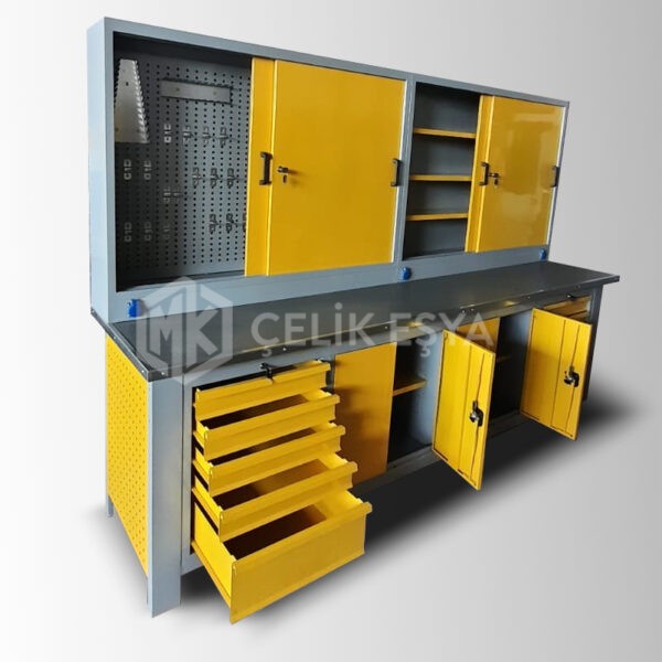 Sarı Gri Çalışma Tezgahı MK-22